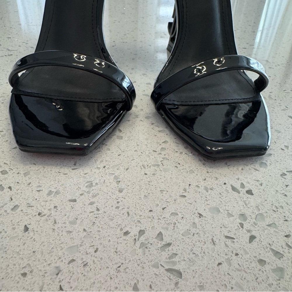 Saint Laurent Black Strappy Heels - Picture 7 of 11